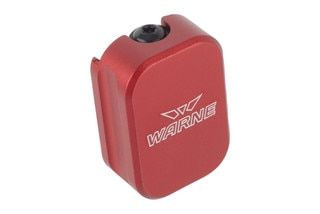 Warne Magazine Extension in red for Glock 23 adds +2 rounds of .40 caliber ammo to the capacity